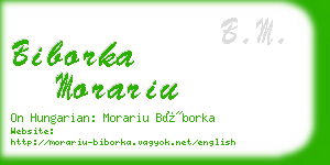 biborka morariu business card